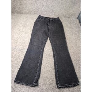 BUM EQUIPMENT Womens Size 7 Black Wash Flare Leg Jeans Denim‎